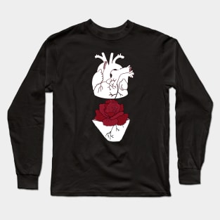 Anatomy heart flower Long Sleeve T-Shirt